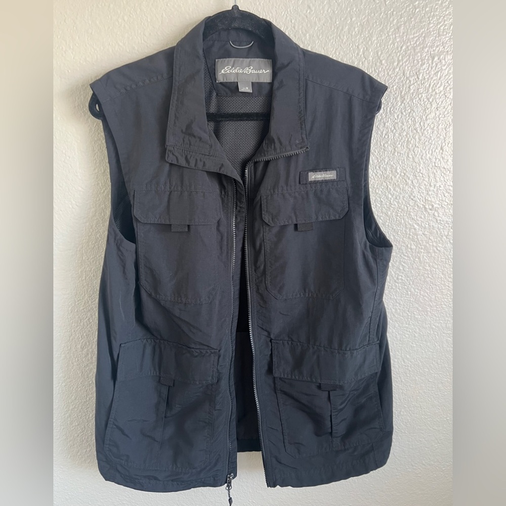 Eddie Bauer Men's Black Utility Vest